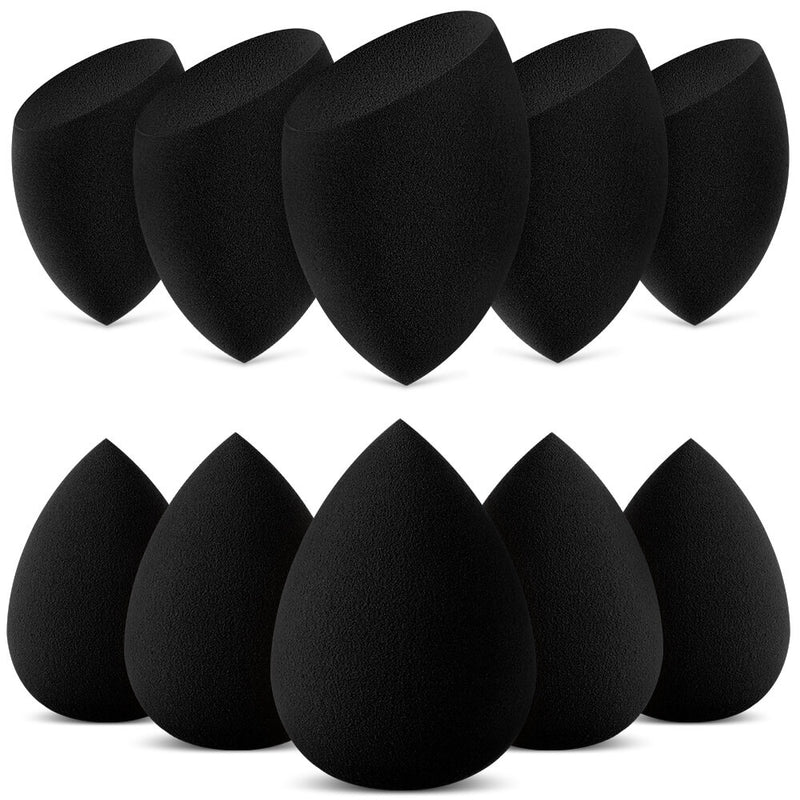 InnoGear Makeup Sponge Blender Set, Black (10 pcs)