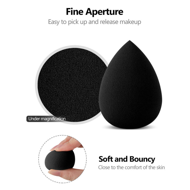 InnoGear Makeup Sponge Blender Set, Black (10 pcs)