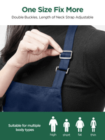 InnoGear 2 Pack Unisex Adjustable Bib Apron with 2 Pockets Cooking Kitchen Chef Women Men Aprons for Home Kitchen, Restaurant, Coffee house (Blue, Polyester) [UK]