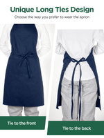 InnoGear 2 Pack Unisex Adjustable Bib Apron with 2 Pockets Cooking Kitchen Chef Women Men Aprons for Home Kitchen, Restaurant, Coffee house (Blue, Polyester) [UK]