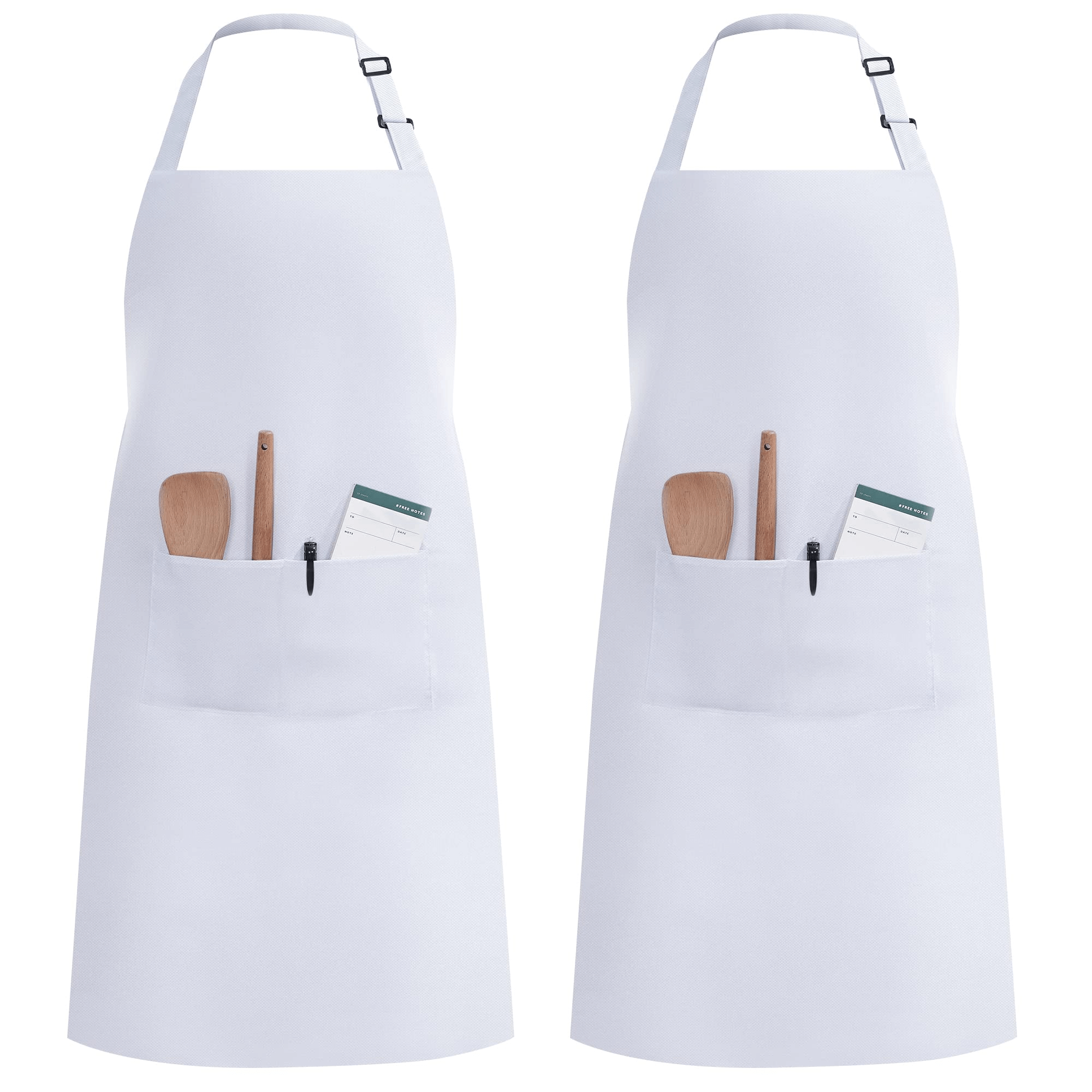 InnoGear 2 Pack Unisex Adjustable Bib Apron with 2 Pockets Cooking Kit