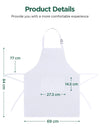 InnoGear 2 Pack Unisex Adjustable Bib Apron with 2 Pockets Cooking Kitchen Chef Women Men Aprons for Home Kitchen, Restaurant, Coffee house (White,Thick Polyester) [UK]