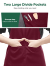 InnoGear 2 Pack Unisex Adjustable Bib Apron with 2 Pockets Cooking Kitchen Chef Women Men Aprons for Home Kitchen, Restaurant, Coffee house (Wine, Polyester) [UK]
