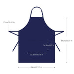InnoGear 4 Packs Apron, Unisex Adjustable Apron with Pockets for Home Kitchen Cooking, Restaurant, Coffee house (Blue, Polyester) [UK]