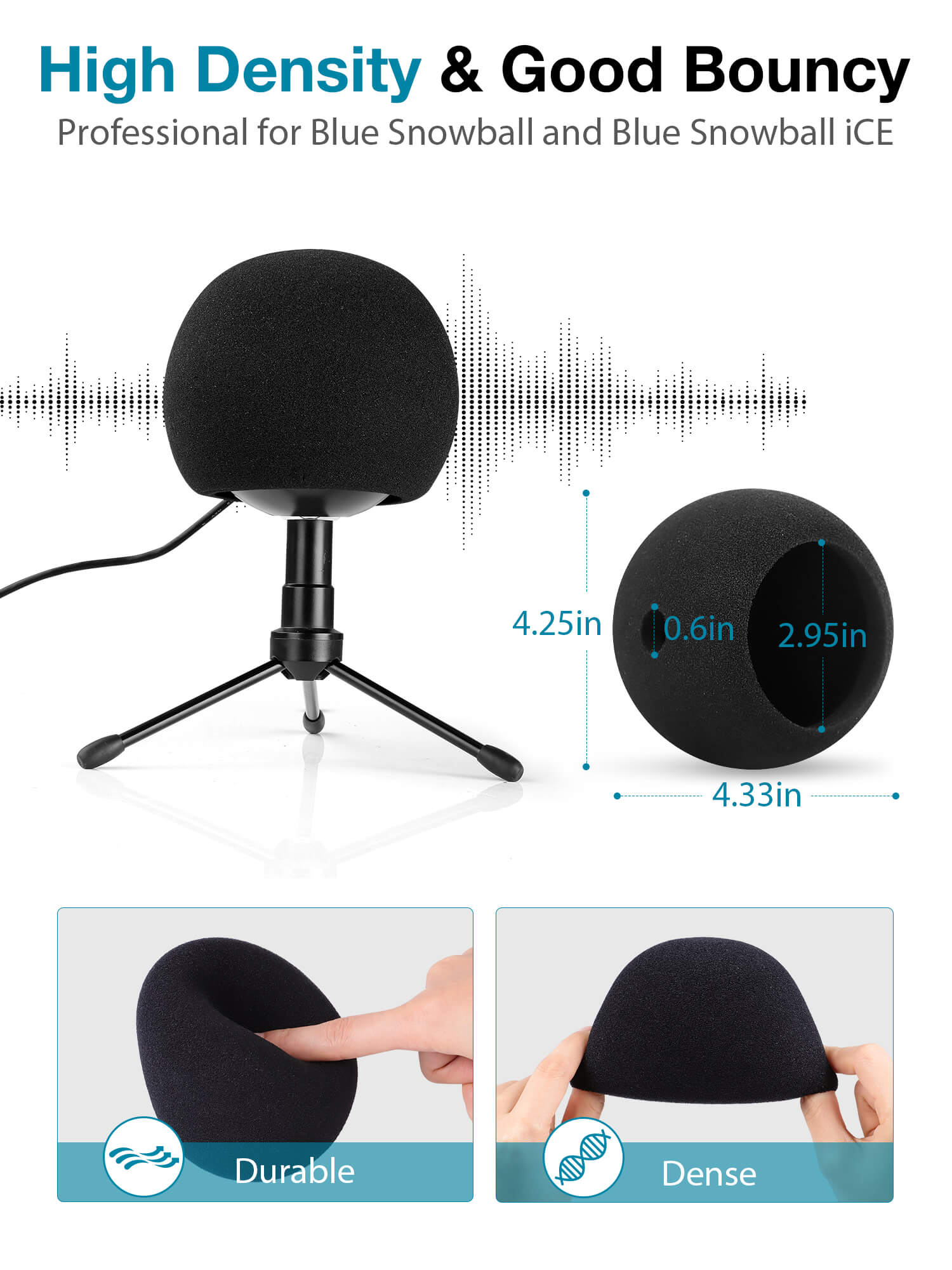 InnoGear Bras Micro Professionnel Pieds et Supports avec Cinq Attaches  Câbles pour Micros Support de Microphone pour Blue Snowball Blue Snowball  ICE