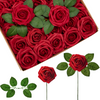 AF25DR Artificial Faux Flowers, 25 pcs, Dark Red