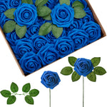 AF178RB Artificial Faux Flowers, 50 pcs, Royal Blue