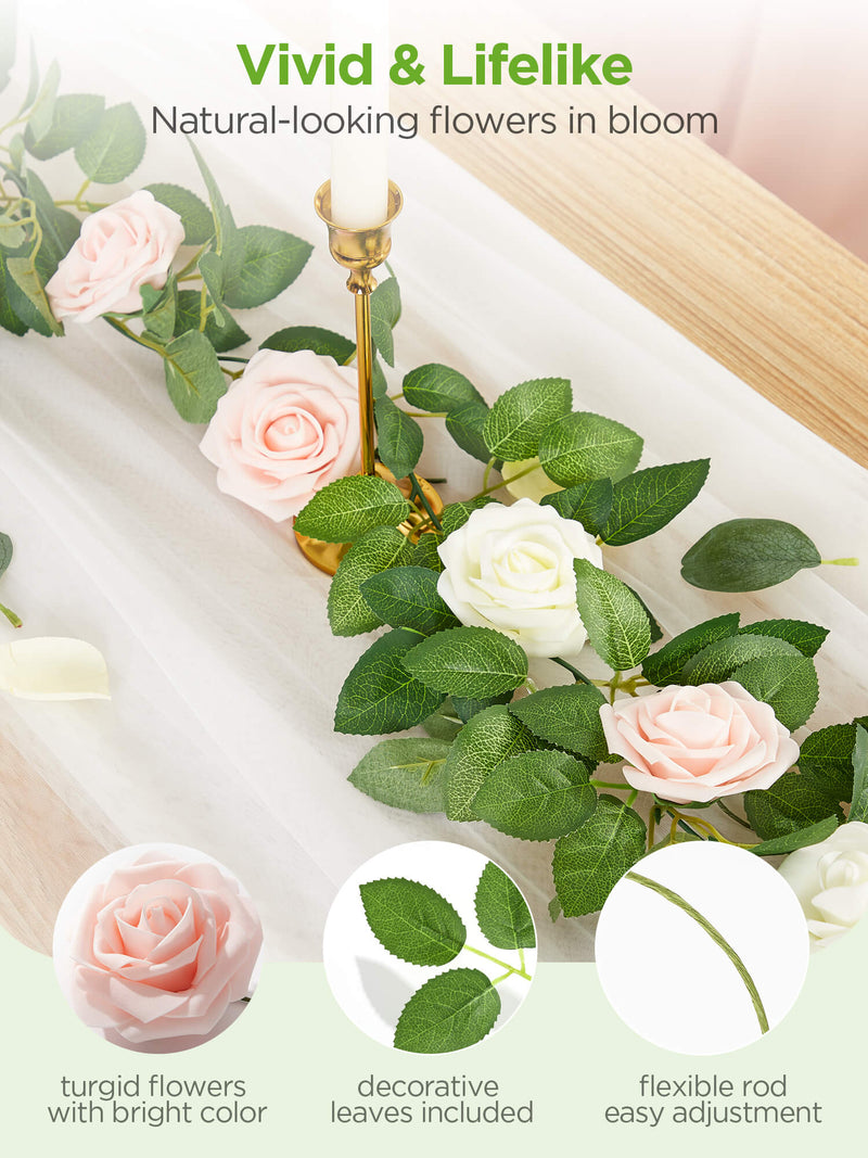 AF178B Artificial Faux Flowers, 50 pcs, Blush