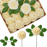 AF178C Artificial Faux Flowers, 50 pcs, Cream