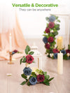 BU050 Artificial Faux Flowers, 50 pcs, Burgundy