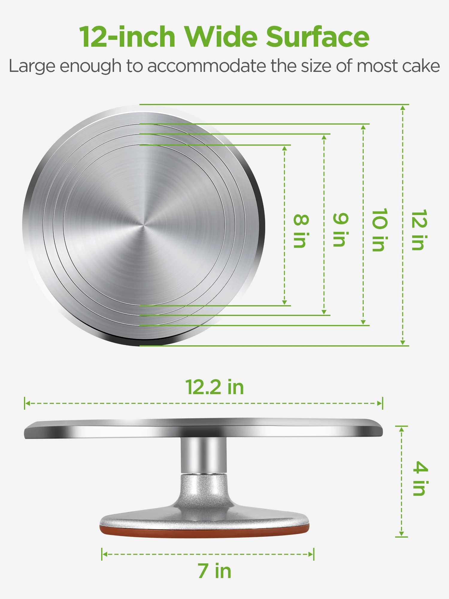 InnoGear Cake Turntable, 12 Inches Cake Decorating Stand Rotating Icin