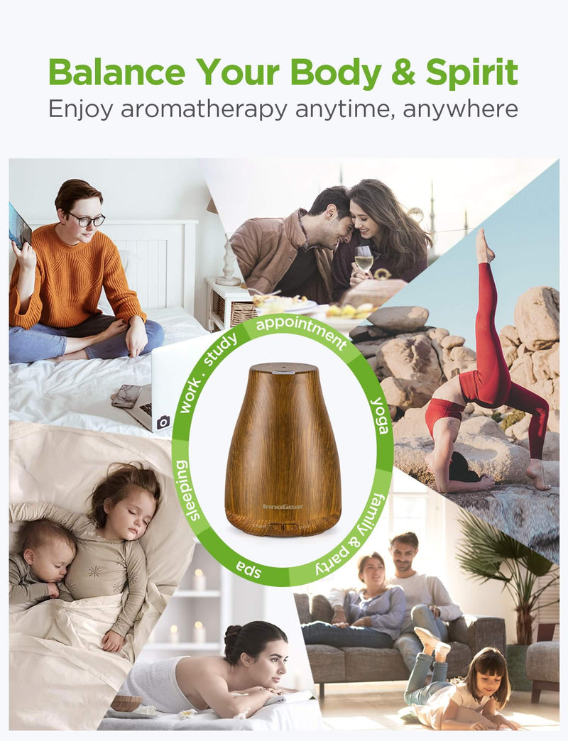 InnoGear Essential Oil Diffuser, Upgraded Diffusers for Essential Oils