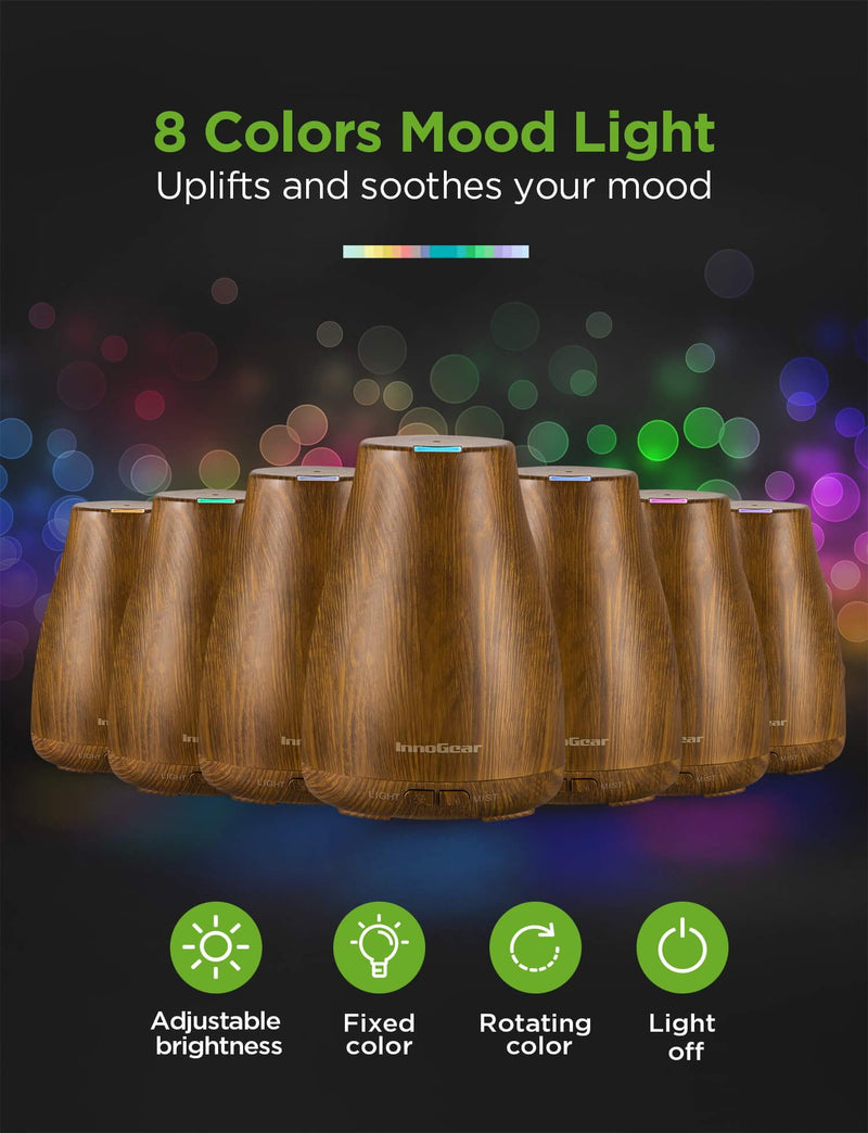 InnoGear Essential Oil Diffuser, Upgraded Diffusers for Essential Oils