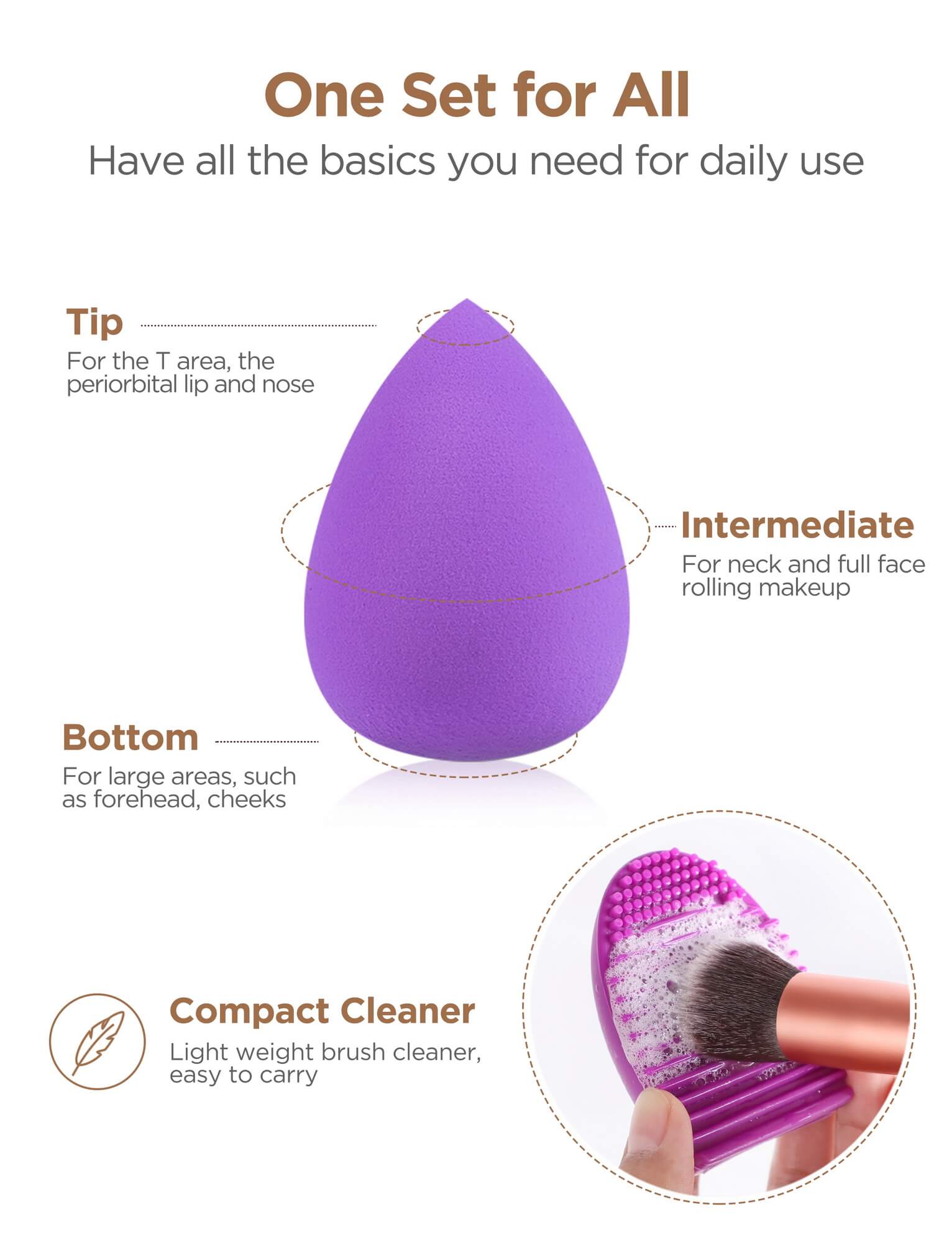 InnoGear 10 Pcs Makeup Sponge Set