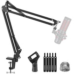 InnoGear Microphone Arm, Upgraded Mic Arm Microphone Stand Boom Suspension Stand with 3/8" to 5/8" Screw Adapter Clip for Blue Yeti Snowball, Yeti Nano, Yeti x and other Mic