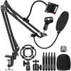 InnoGear Microphone Stand, Mic Stand with Phone Holder, Pop Filter, Shock Mount, Microphone Windscreen, Mic Clip, Table Mounting Clamp, Cable Ties, 3/8'' to 5/8'' Screw Adapter [UK]
