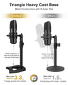 InnoGear Microphone Stand, Weighted Base Desktop Mic Stand with Shock Mount and 3/8" and 5/8" Adapter Adjustable Height for Radio Broadcast Studio Reacording