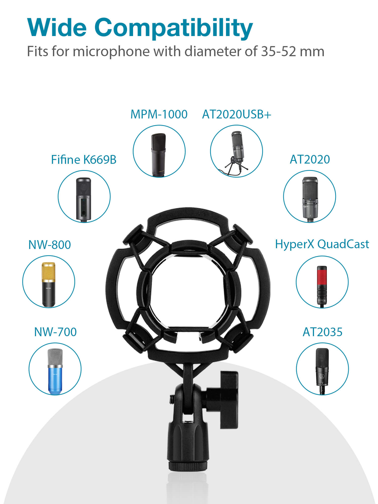 InnoGear Soporte de brazo para micrófono, brazo de micrófono resistente,  soporte de micrófono de suspensión con clip de micrófono y bridas para  cables