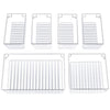 InnoGear Set of 6 Desk Drawer Organiser Trays with 3-Size Clear Plastic Storage Boxes Divider Make-up Organiser for Kitchen Bedroom Office (Clear) [UK]