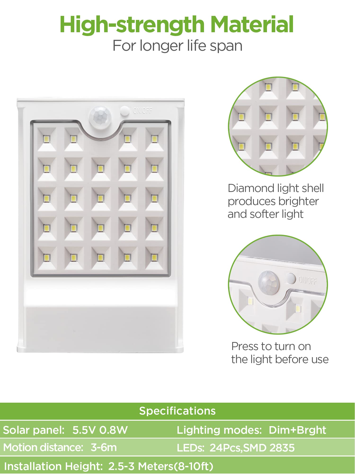 Innogear 24 led solar lights top