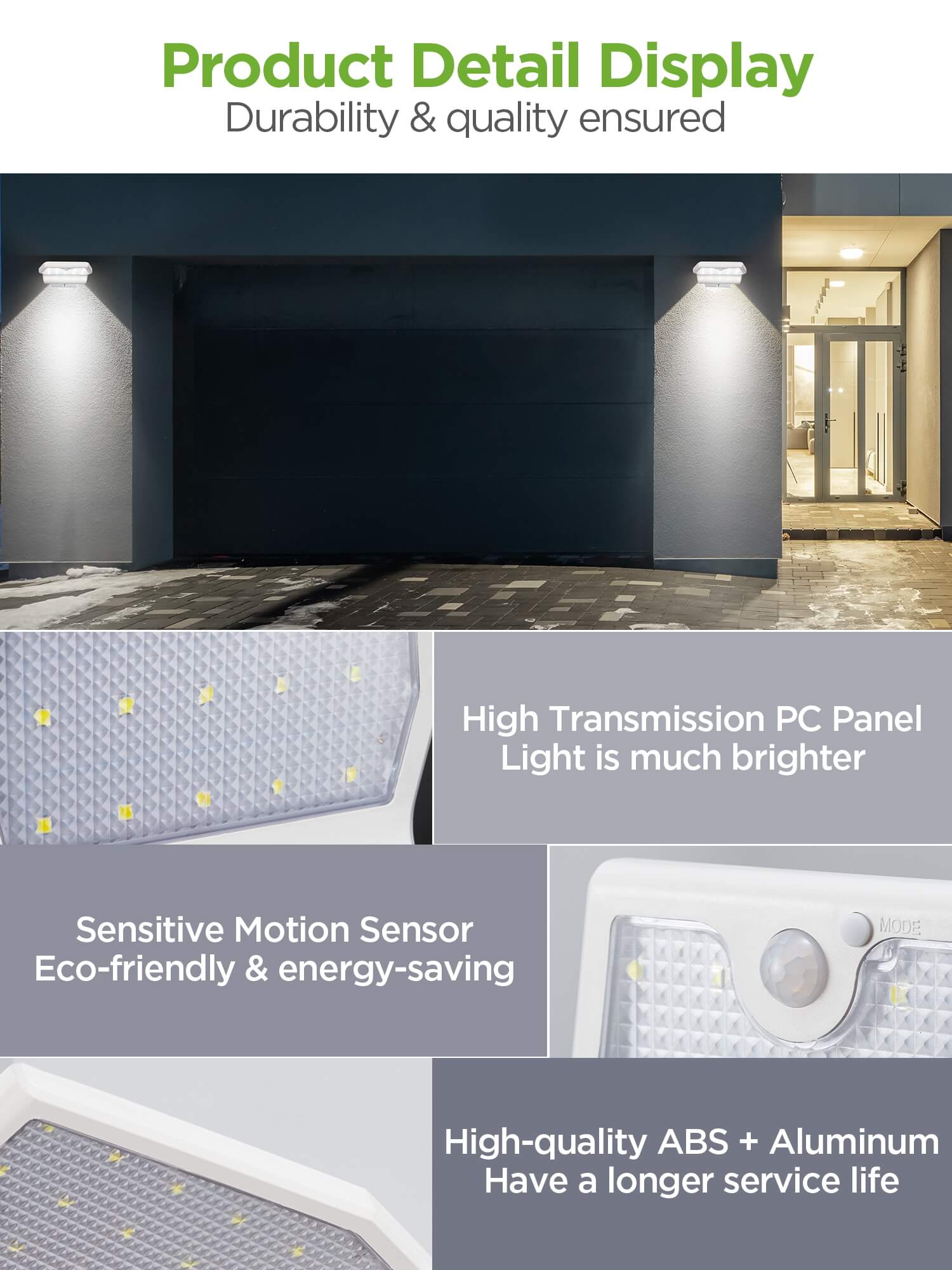 Solar motion light sensitive motion sensor save energy sale