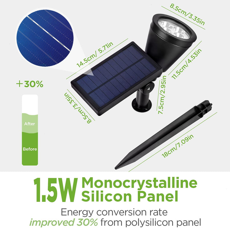 InnoGear Upgraded 4 LED Solar Lights Pack of 2