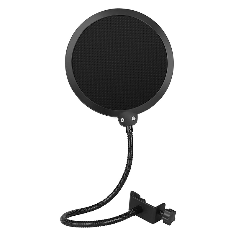 InnoGear Microphone Pop Filter, Enhanced Layers Shield with Flexible Gooseneck Clip Stabilizing Arm [UK]