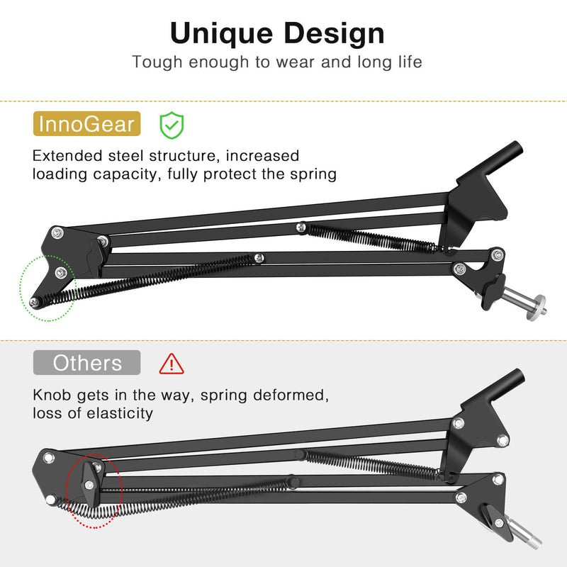 Supporto Regolabile Per Webcam A Collo Di Cigno - Fino A 70cm, Per Logitech E Action Cam, Filettatura 1/4” - Foto 7
